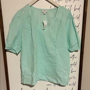 J. Crew Light Green Blouse